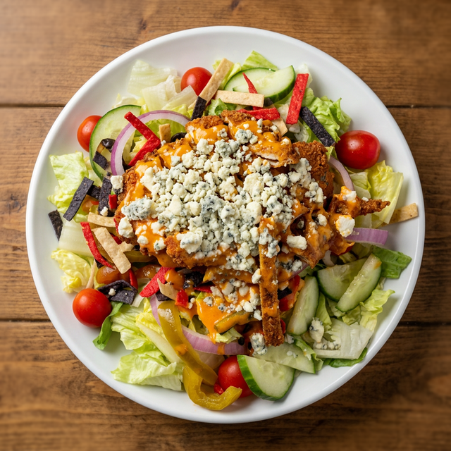 Buffalo Crispy Chicken Salad.